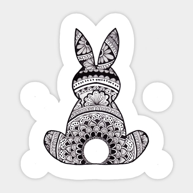 Bunny Rabbit Mandala Sticker by Mandala & Me